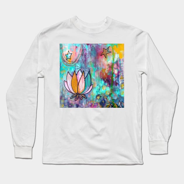 Wild Lotus Long Sleeve T-Shirt by gaea